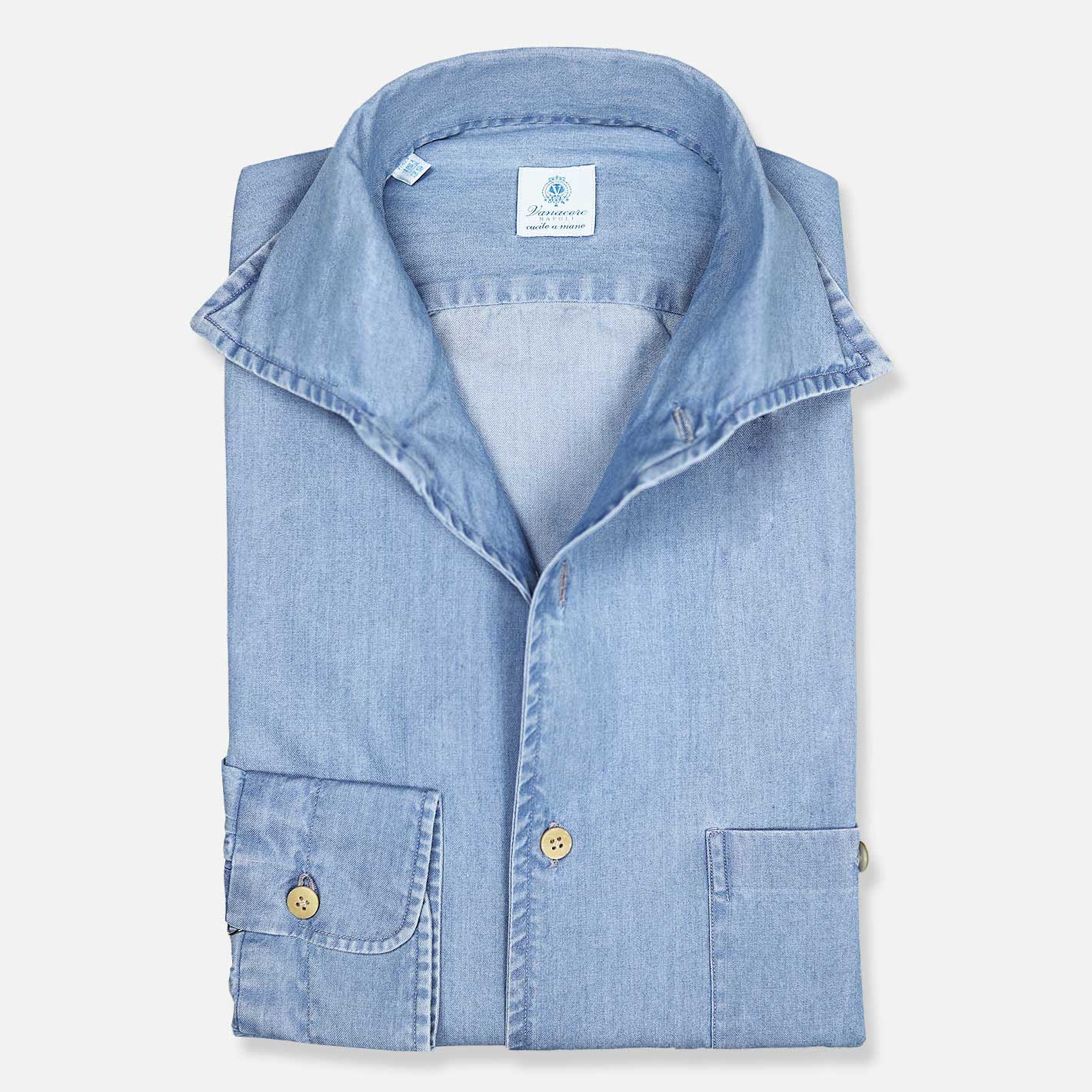 Light Blue Denim Shirt – Vanacore Napoli