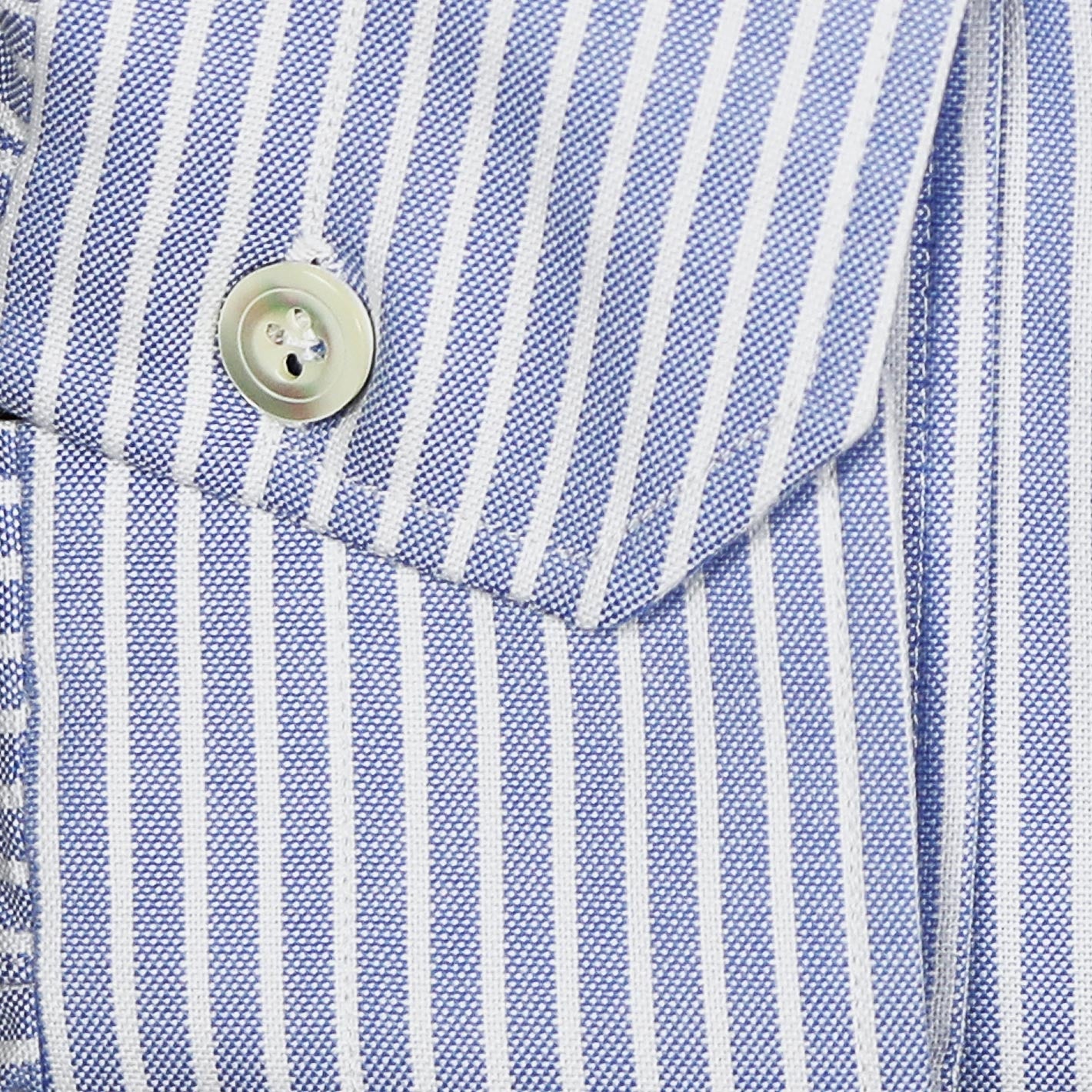 Light Blue Striped Oxford Shirt – Vanacore Napoli