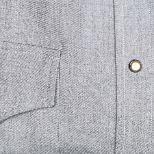 Light grey cotton cashmere rodeo shirt – Vanacore Napoli
