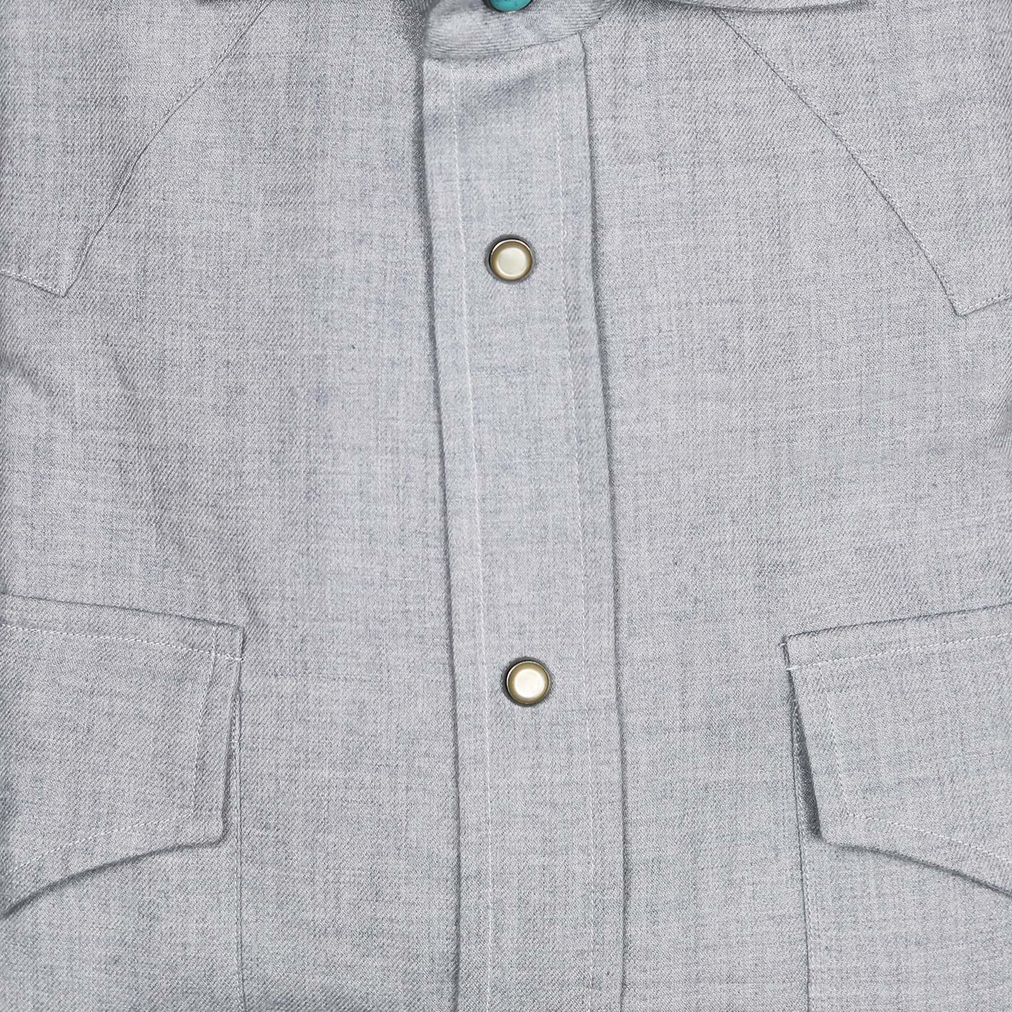 Light grey cotton cashmere rodeo shirt – Vanacore Napoli