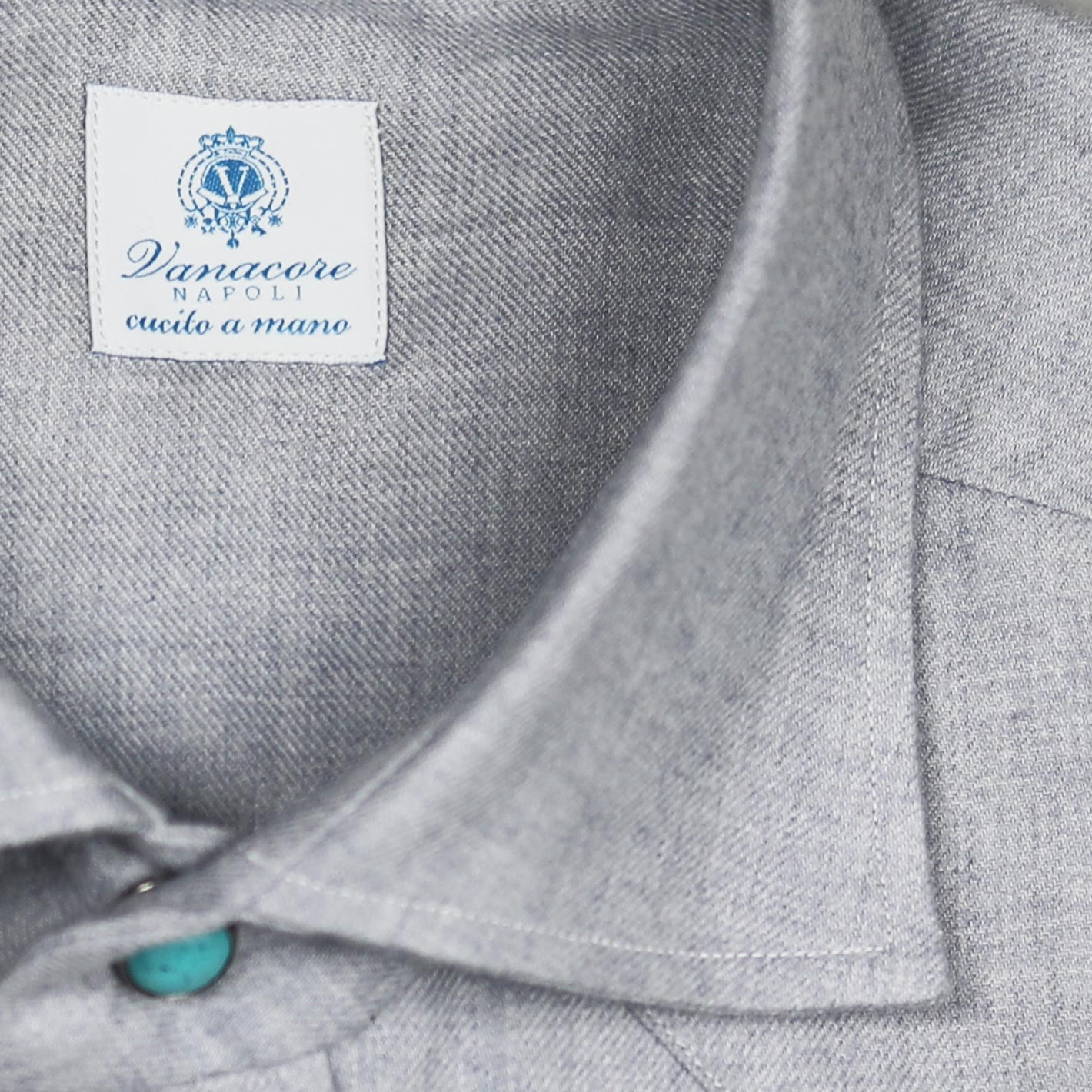 Light grey cotton cashmere rodeo shirt – Vanacore Napoli