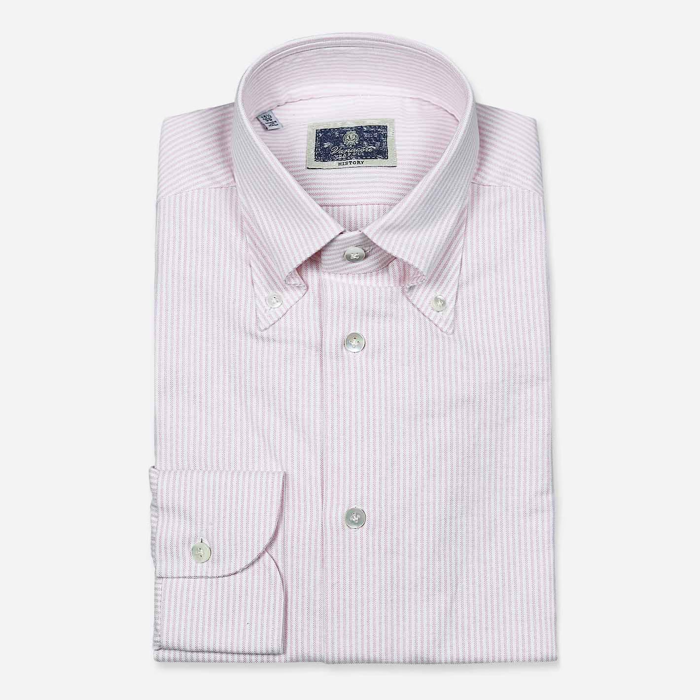 Pink White Striped Oxford Button Down Shirt – Vanacore Napol
