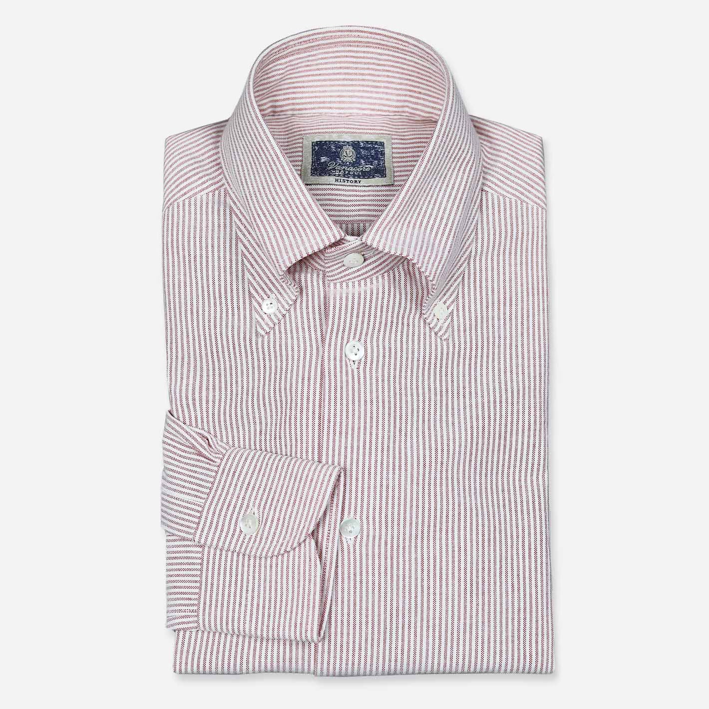 Red White Striped Oxford Shirt – Vanacore Napoli