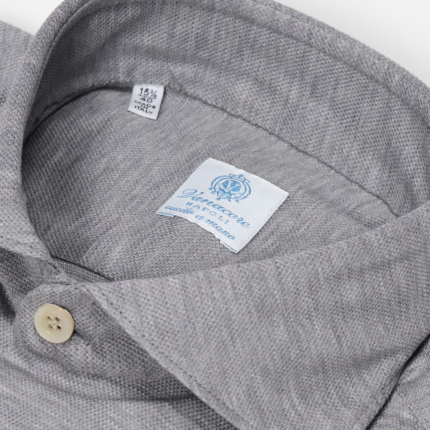 Grey cotton jersey cutaway shirt – Vanacore Napoli