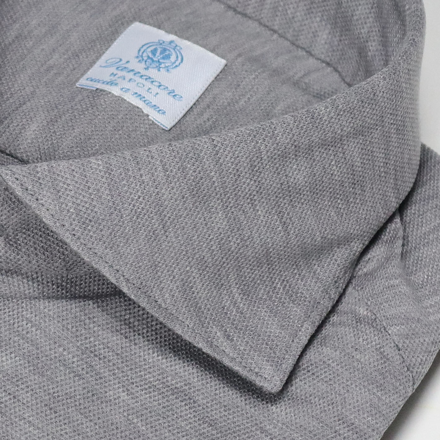 Grey cotton jersey cutaway shirt – Vanacore Napoli