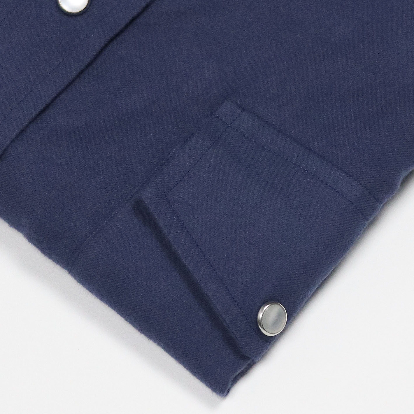 Dark blue cotton flannel Rodeo shirt – Vanacore Napoli