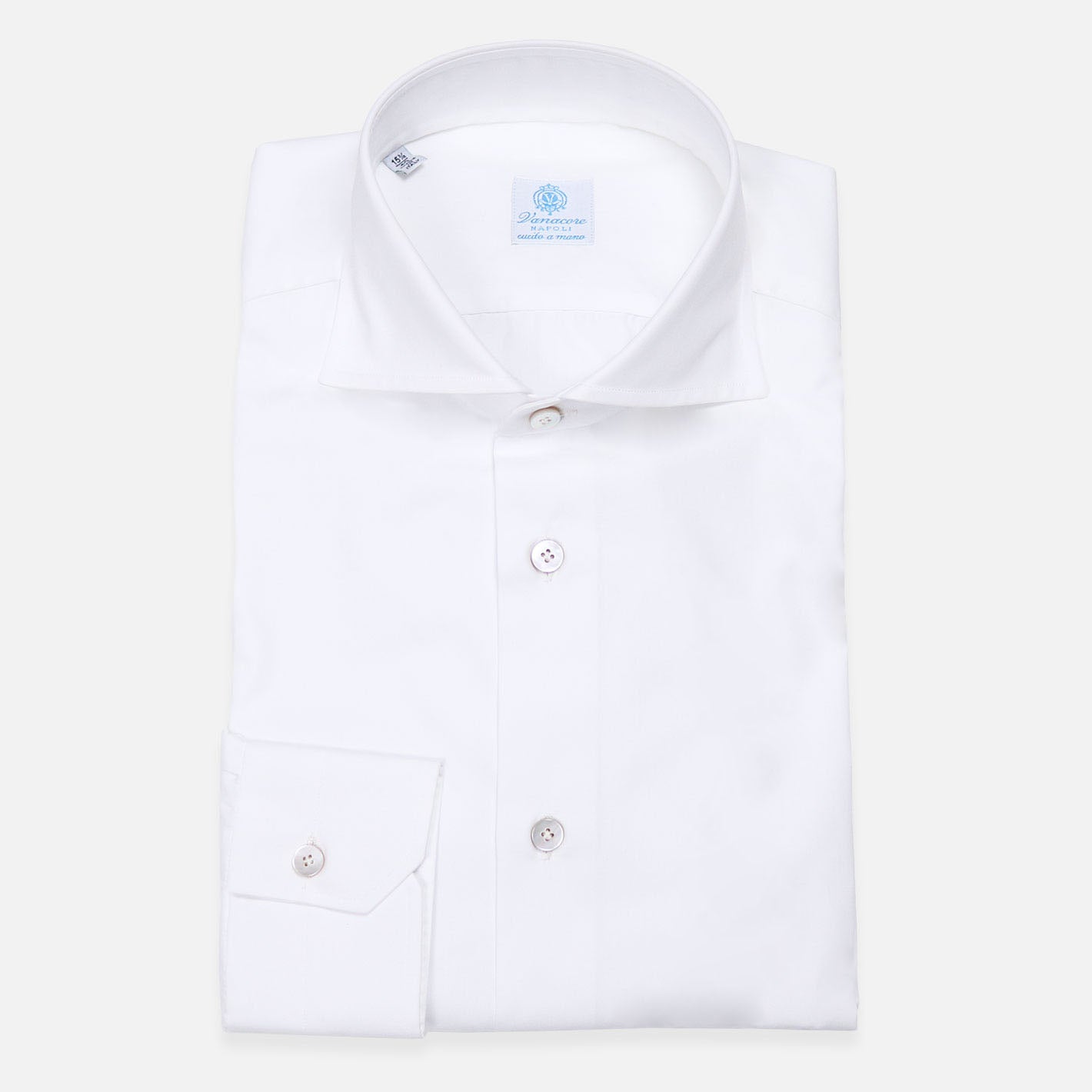 Classic White Poplin Cutaway Shirt – Vanacore Napoli