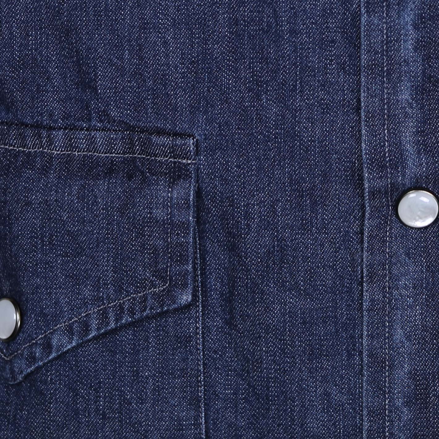 Dark Blue Denim  Shirt – Vanacore Napoli