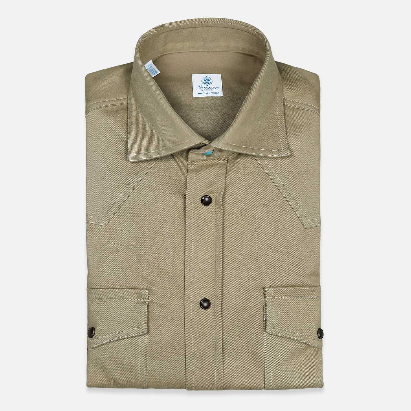 Light brown heavy cotton Rodeo shirt – Vanacore Napoli