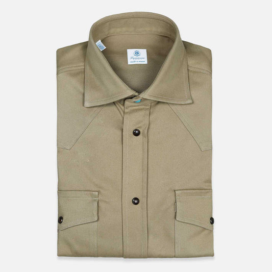 Light brown heavy cotton Rodeo shirt – Vanacore Napoli