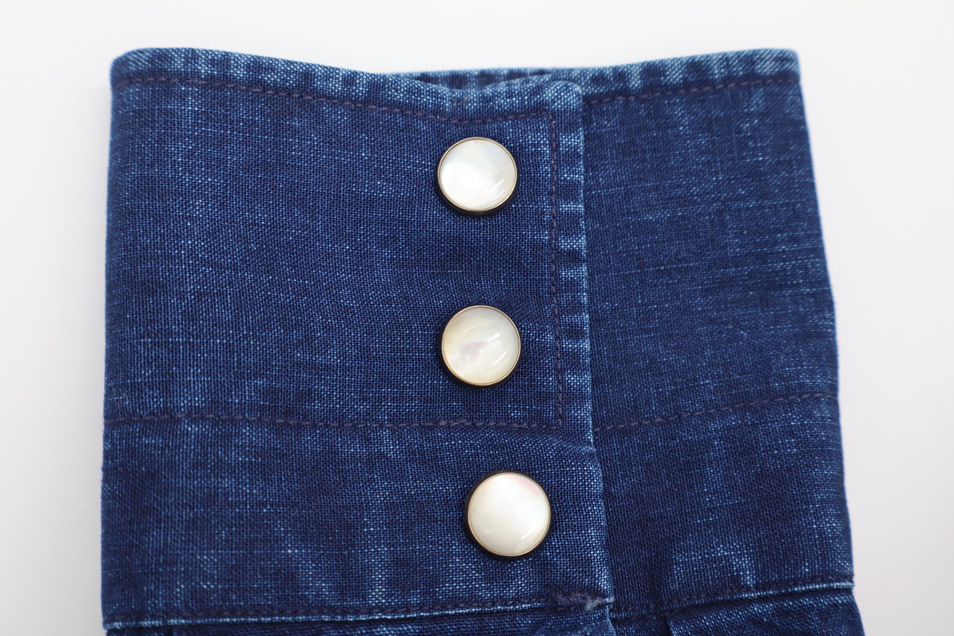 Luxurious Japanese denim shirt for men – handcrafted by Vanacore Napoli