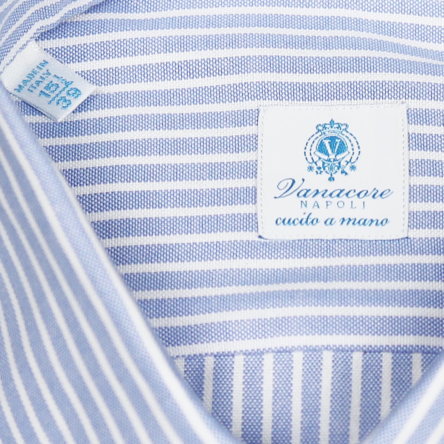 Light Blue Striped Oxford Shirt – Vanacore Napoli