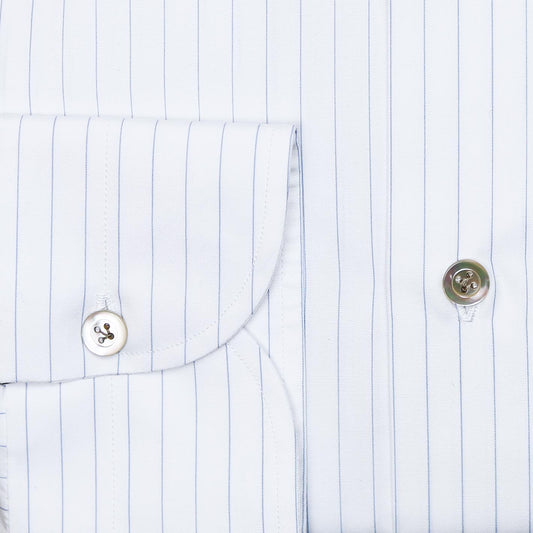 White blue striped cutaway shirt – Vanacore Napoli