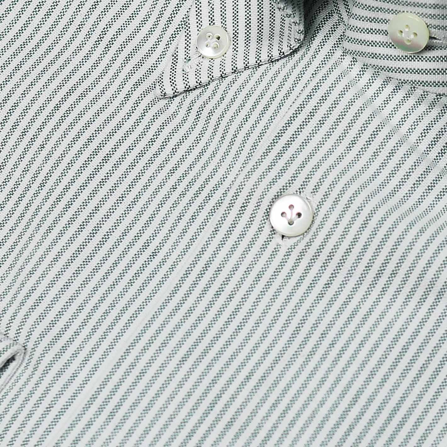 Green White Striped Oxford Shirt – Vanacore Napoli