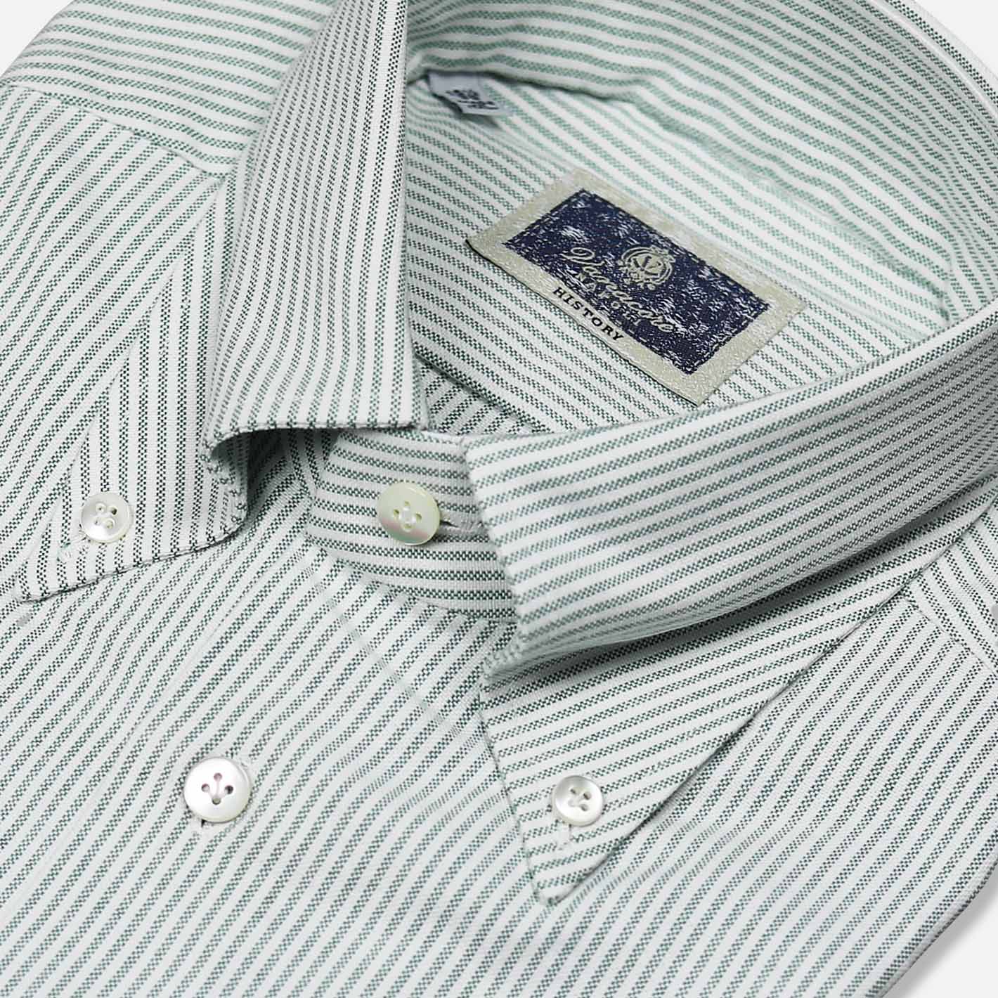 Green White Striped Oxford Shirt – Vanacore Napoli