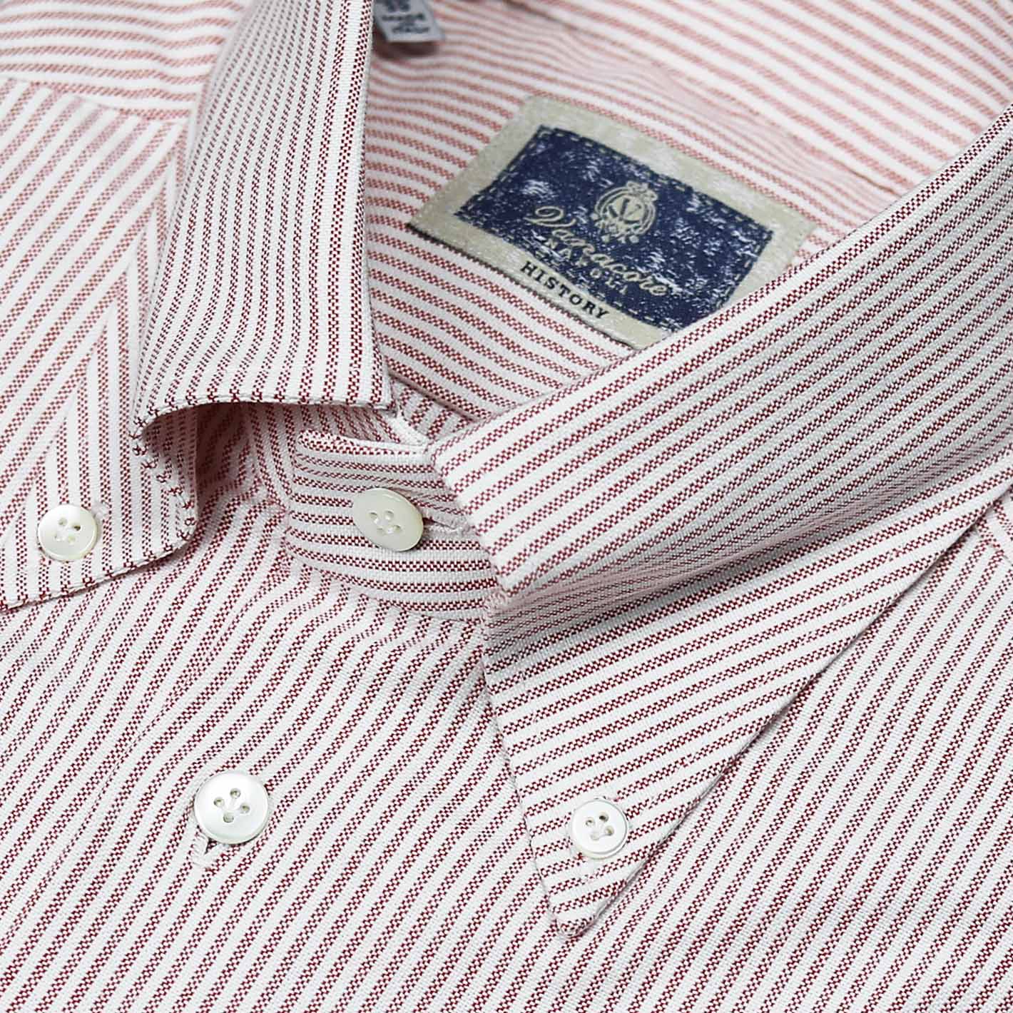 Red White Striped Oxford Shirt – Vanacore Napoli