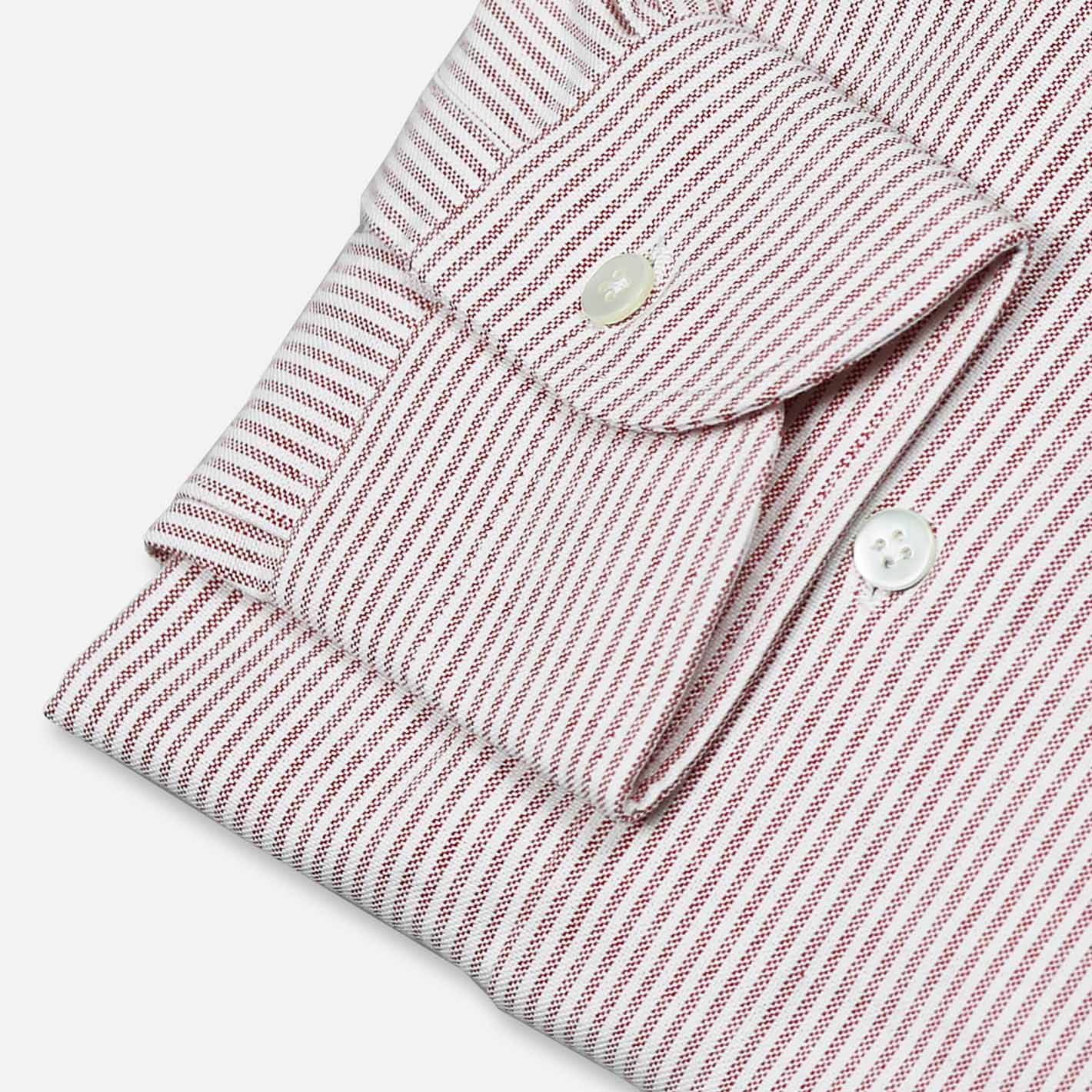 Red White Striped Oxford Shirt – Vanacore Napoli