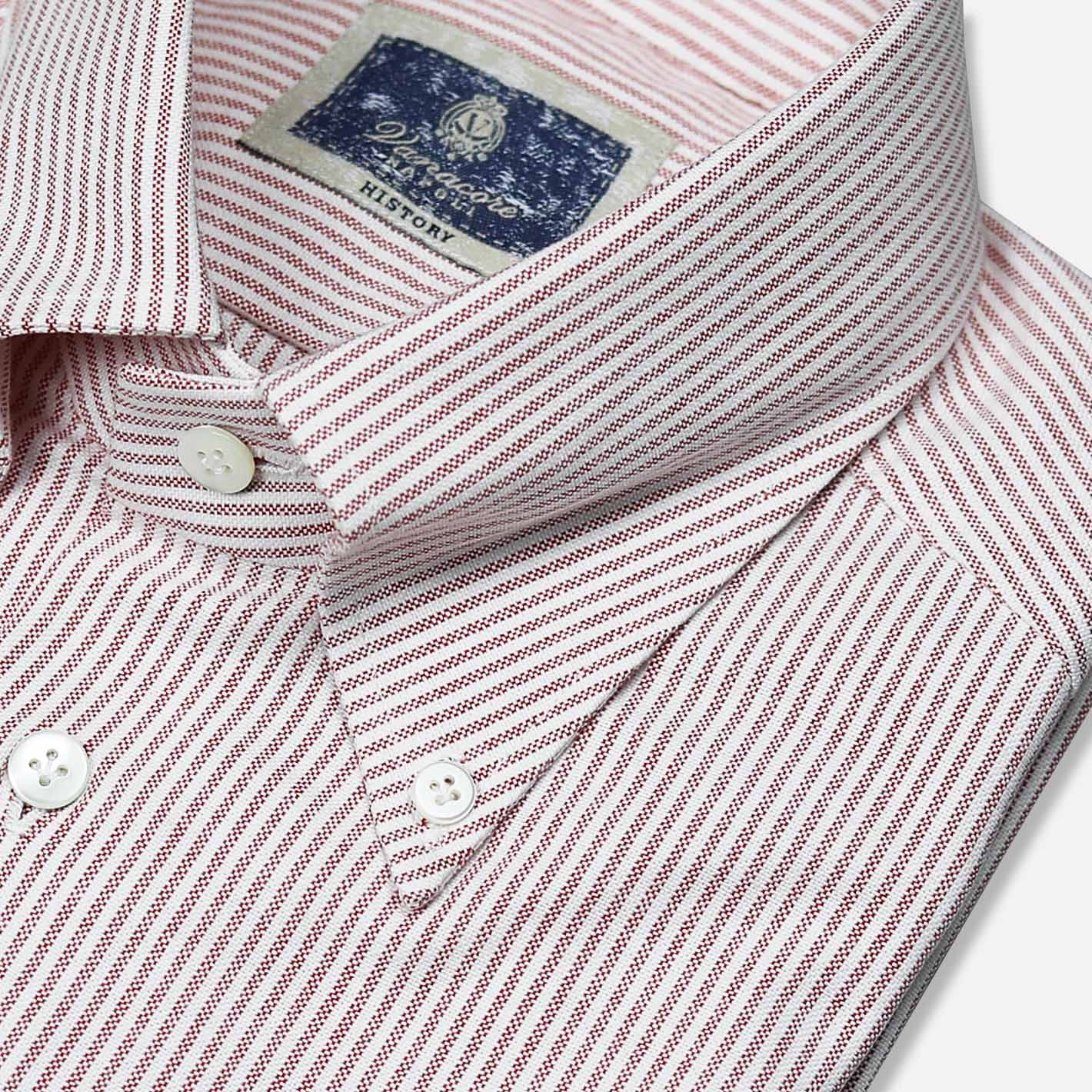 Red White Striped Oxford Shirt – Vanacore Napoli