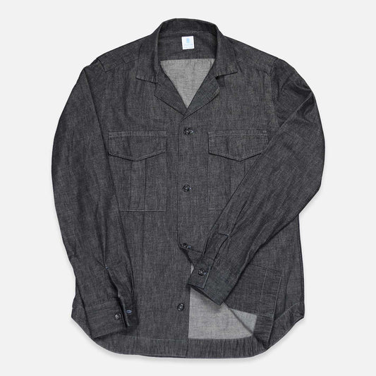 Black Denim Lipari Shirt Jacket