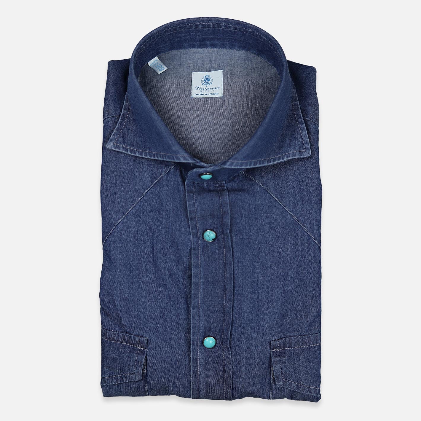 Blue Denim Cutaway Shirt