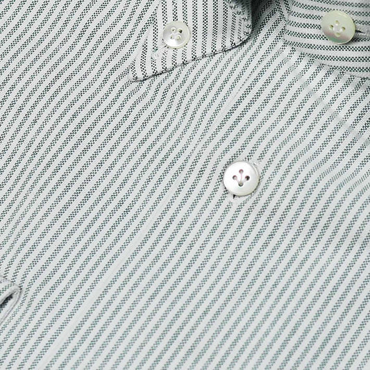 Green White Striped Oxford Shirt – Vanacore Napoli