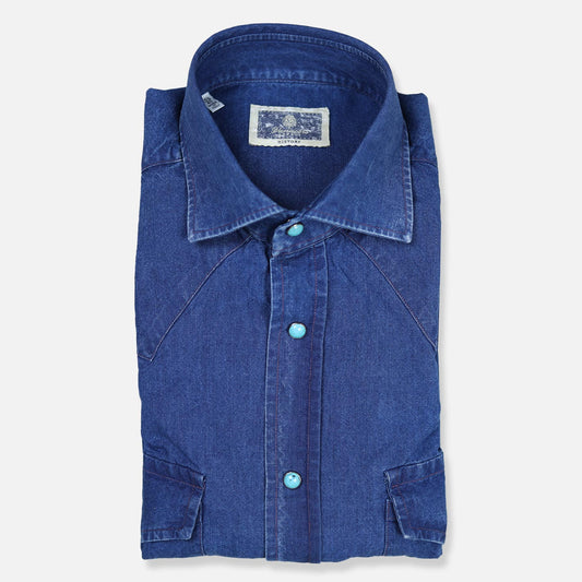 Indigo Blue Denim Rodeo Shirt