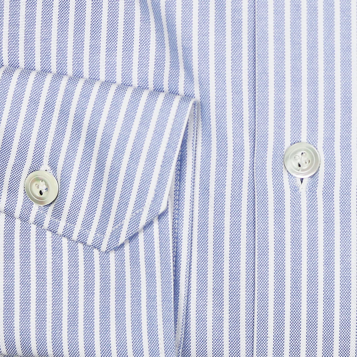 Light Blue Striped Oxford Semi-cutaway Shirt