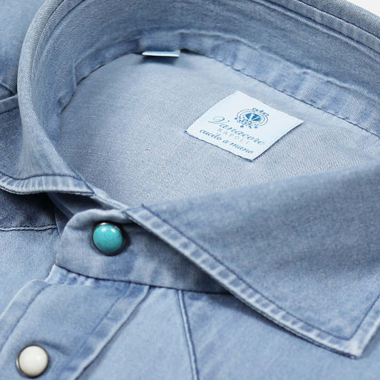 Light Blue Denim Rodeo Shirt – Vanacore Napoli