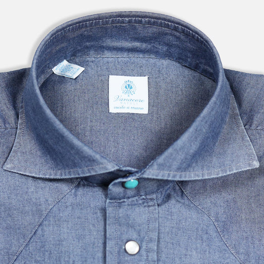 Mid blue chambray rodeo shirt – Vanacore Napoli