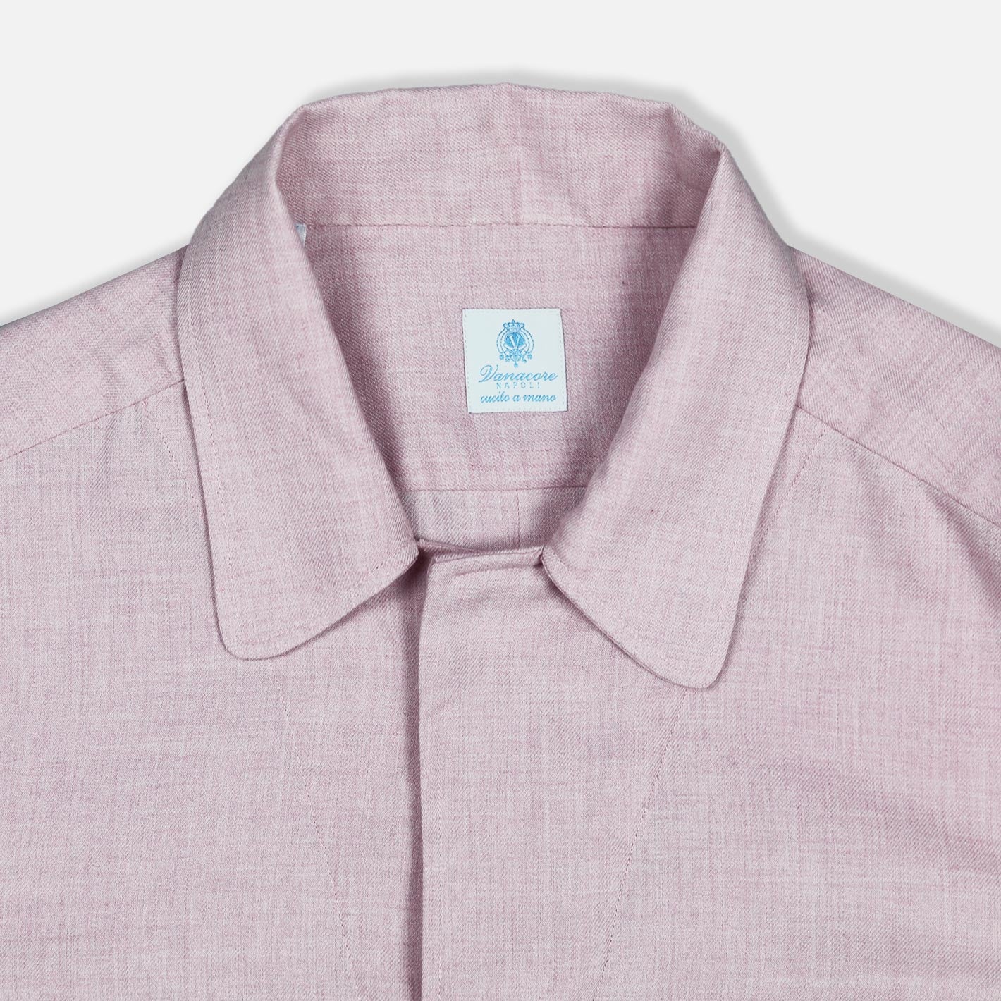 Pink Salmon Cotton Cashmere Shirt Jacket