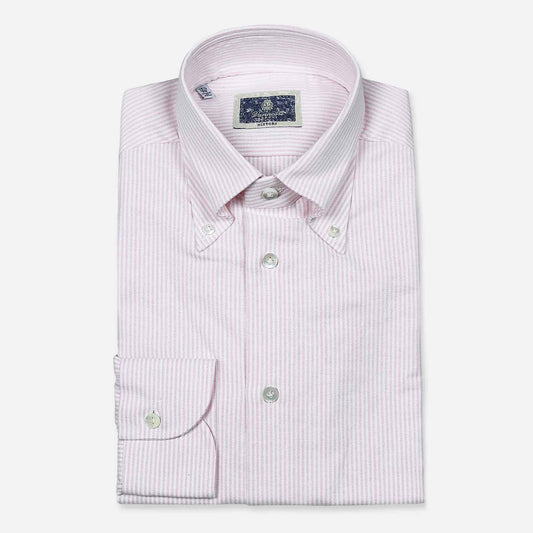 Pink White Striped Oxford Button Down Shirt – Vanacore Napol