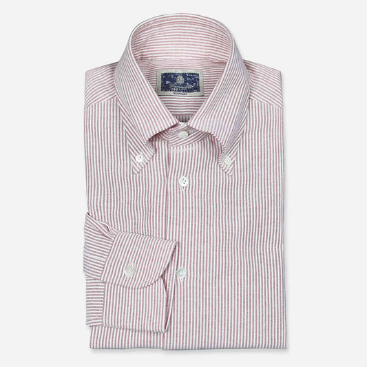 Red White Striped Oxford Shirt – Vanacore Napoli