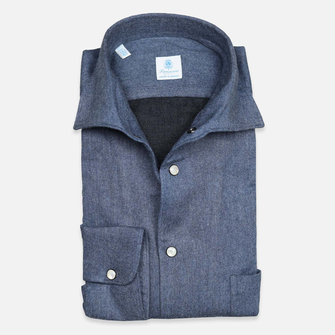 Slate Blue Cotton Flannel Paramontura Shirt