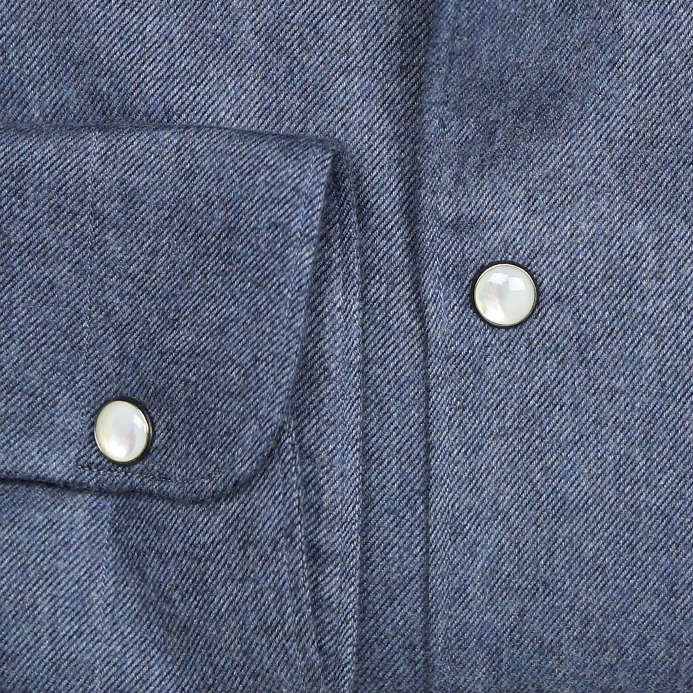 Slate Blue Cotton Flannel Paramontura Shirt