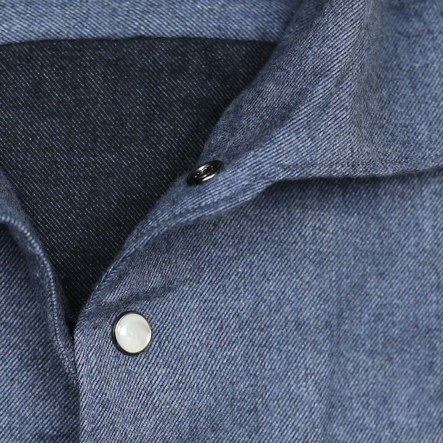 Slate Blue Cotton Flannel Paramontura Shirt