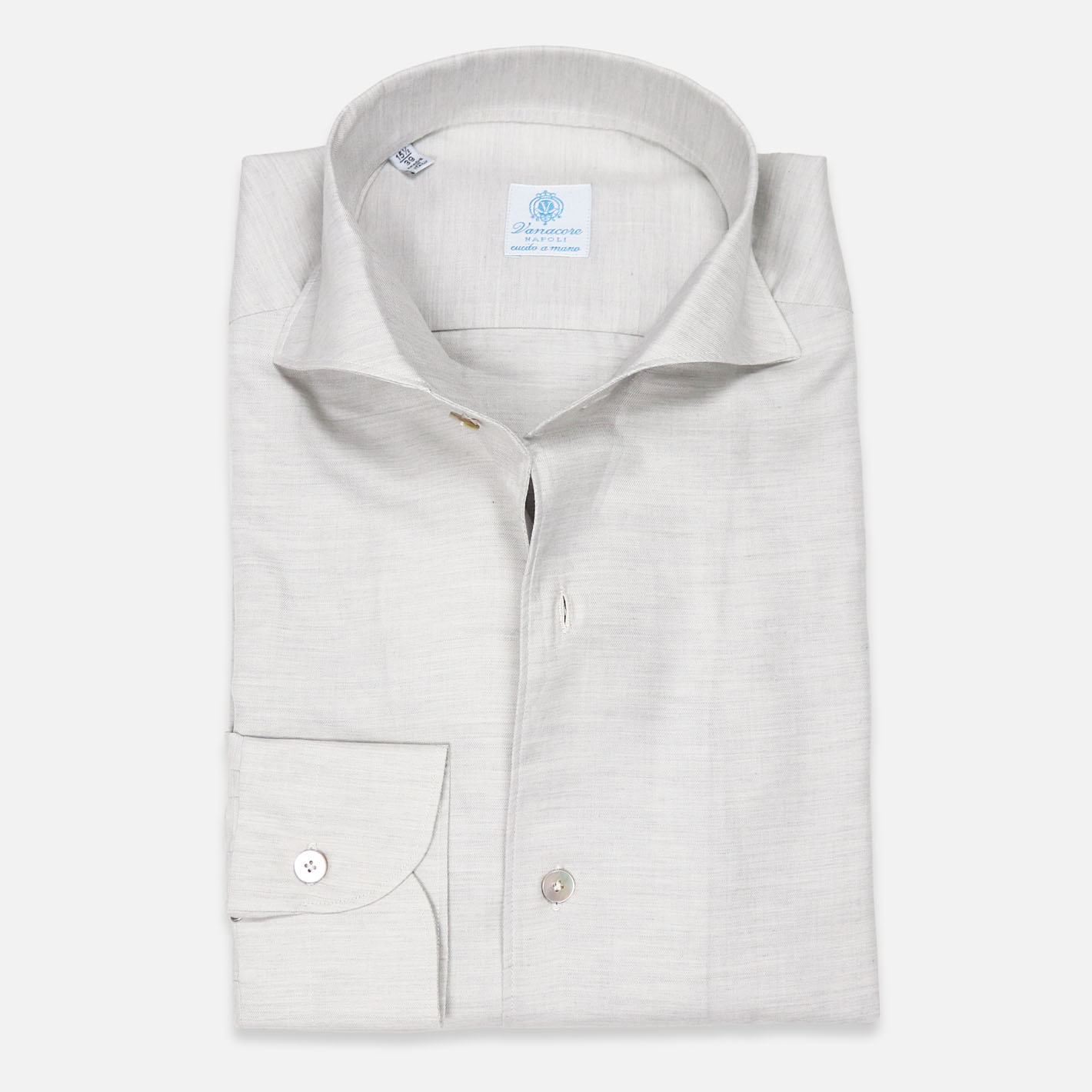 Light grey cotton cashmere Paramontura shirt – Vanacore Napoli