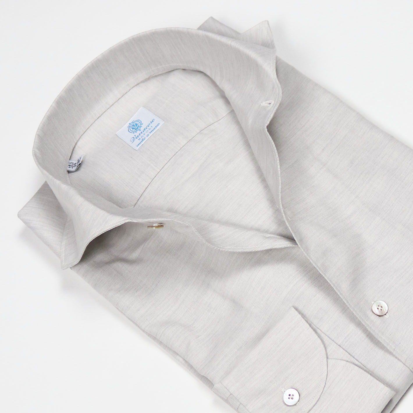 Light grey cotton cashmere Paramontura shirt – Vanacore Napoli