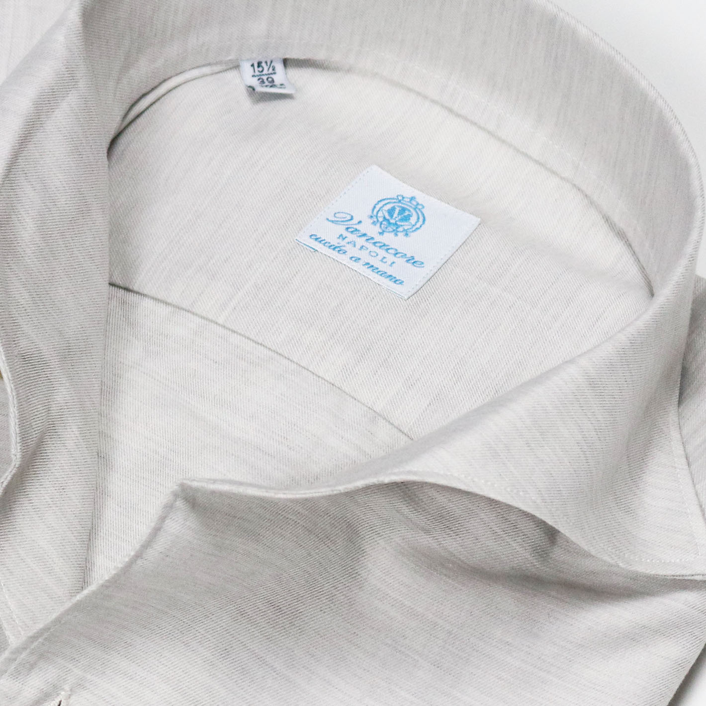 Light grey cotton cashmere Paramontura shirt – Vanacore Napoli