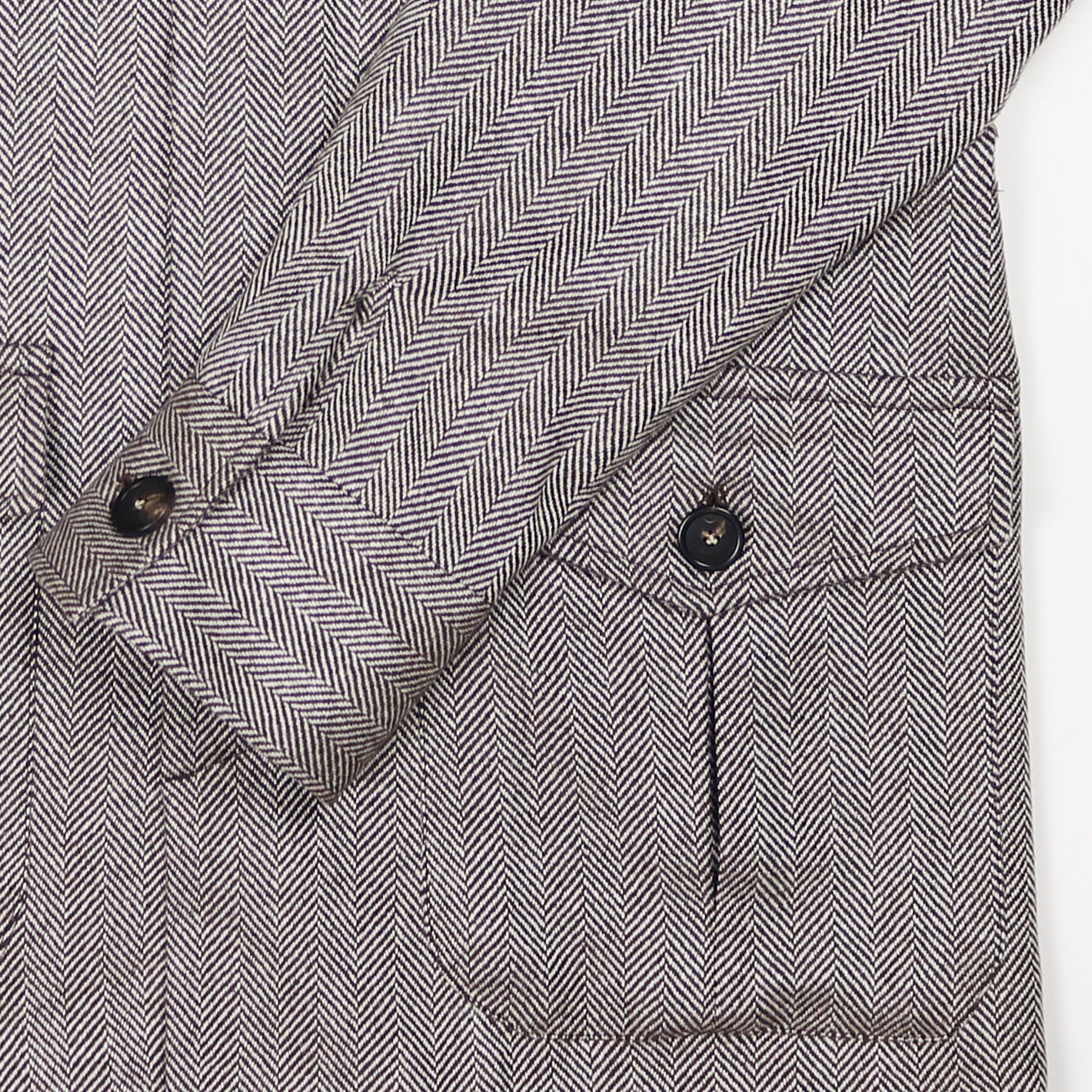 Grey Herringbone Cashmere Vicuña Safari Jacket – Vanacore Napoli