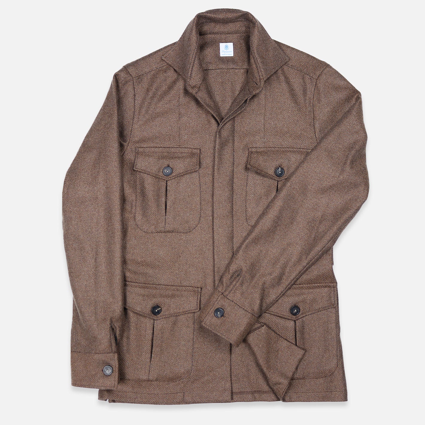 Brown Safari Jacket – luxurious Italian cashmere fabric