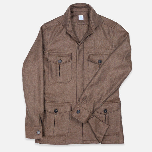 Brown Safari Jacket – luxurious Italian cashmere fabric