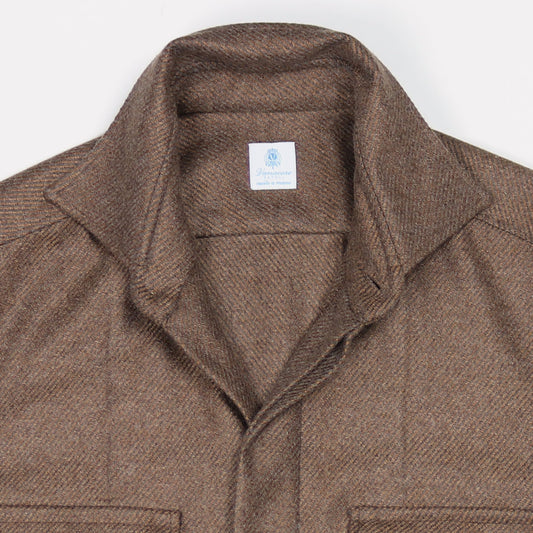 Brown Safari Jacket – luxurious Italian cashmere fabric