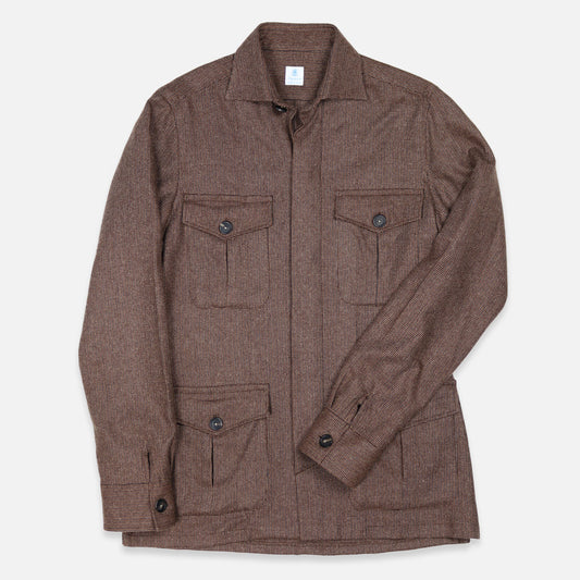 Rust Brown Patterned Safari Jacket – Vanacore Napoli
