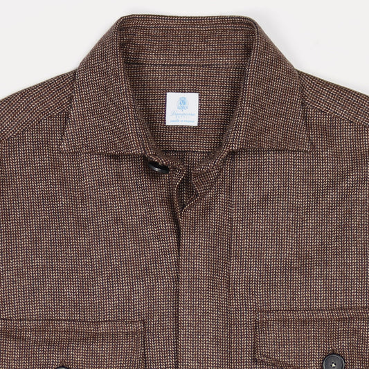 Rust Brown Patterned Safari Jacket – Vanacore Napoli