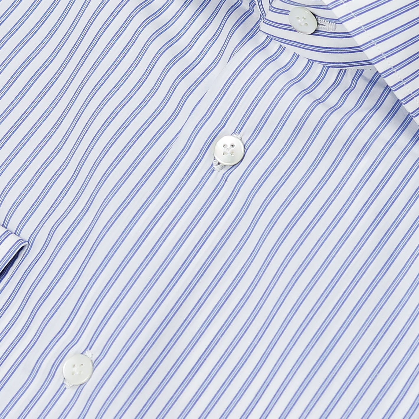 Blue Double Striped Semi-cutaway Shirt