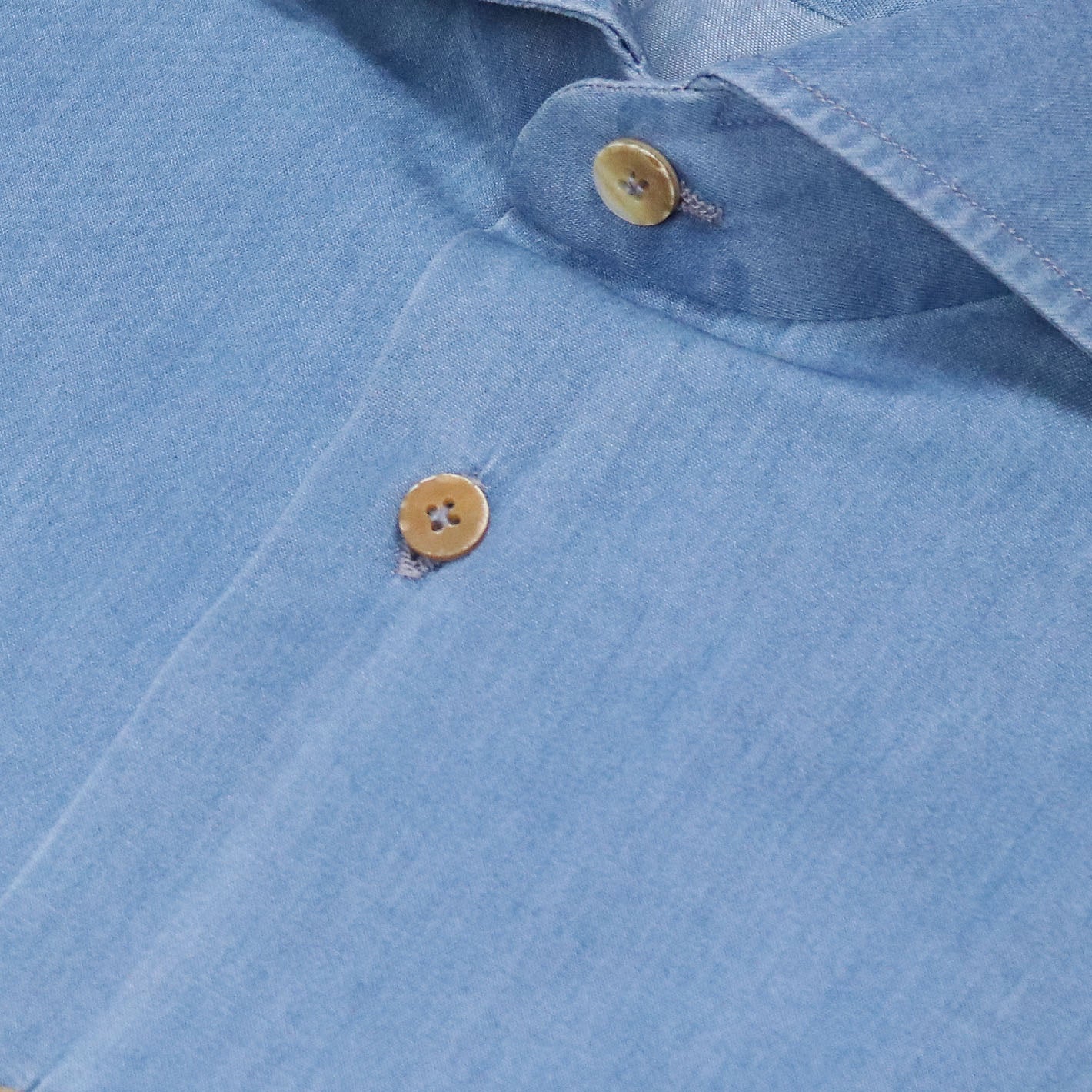 Mid Blue Denim Cutaway Shirt  – Vanacore Napoli