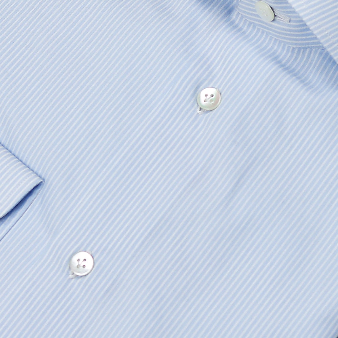 Light blue striped shirt with semi-cutaway collar – Vanacore Napoli