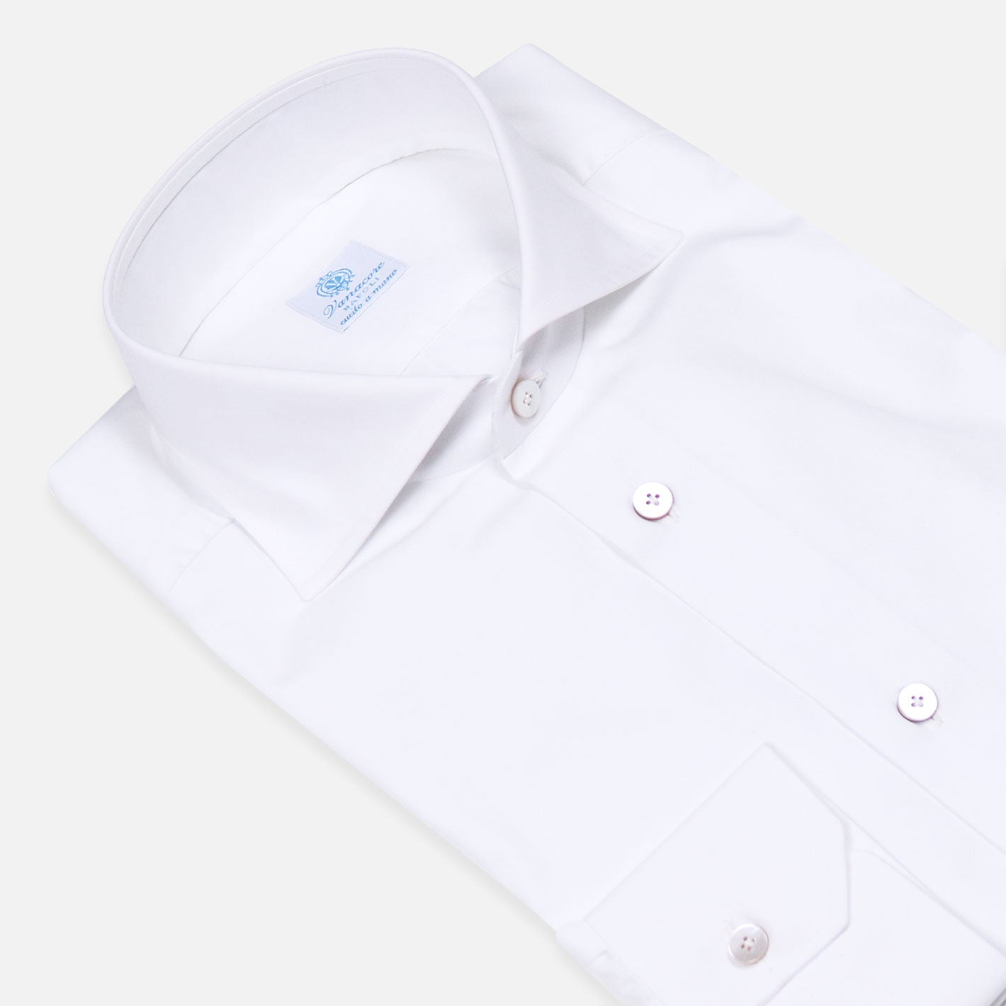 Classic White Poplin Cutaway Shirt – Vanacore Napoli