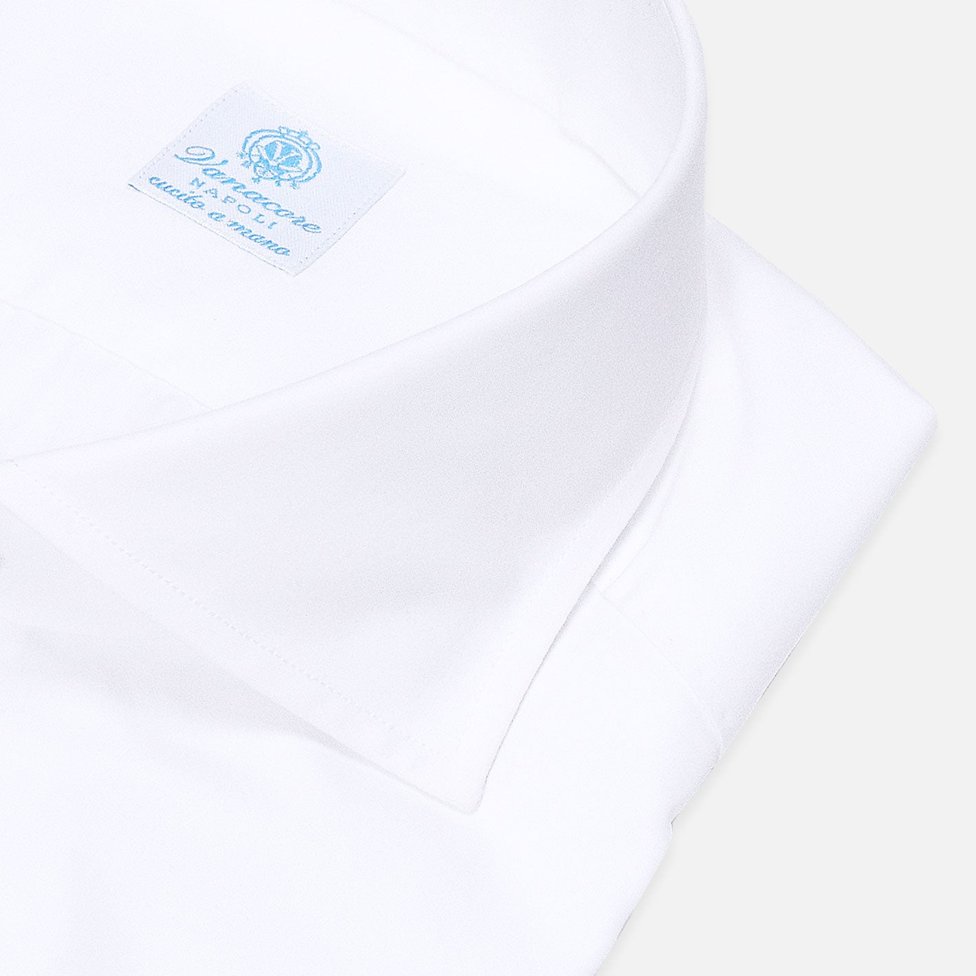 Classic White Poplin Cutaway Shirt – Vanacore Napoli