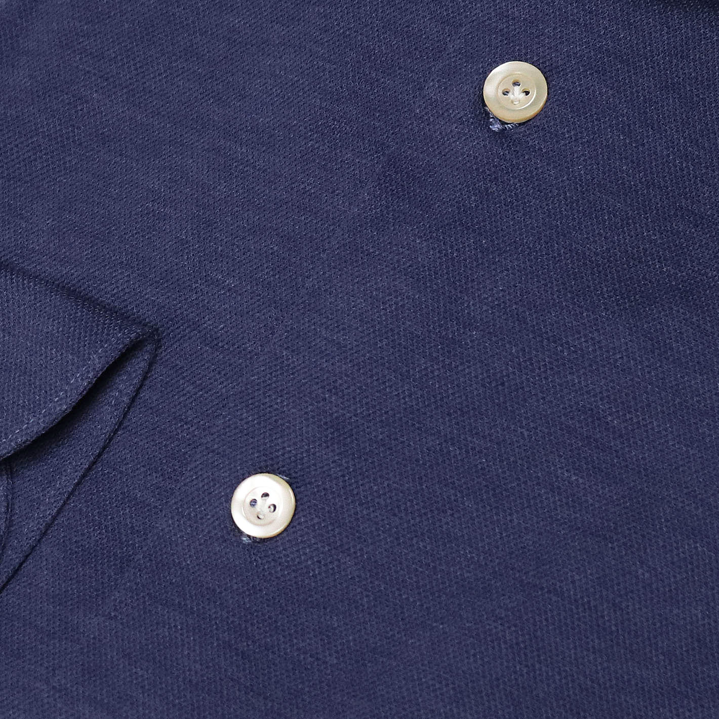 Navy cotton jersey cutaway shirt - Vanacore Napoli